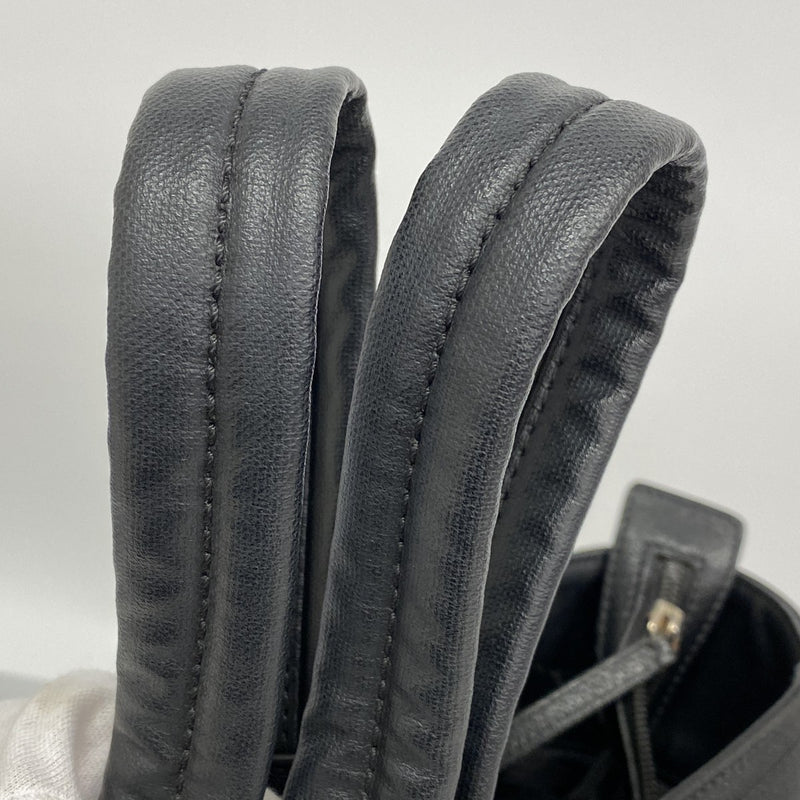 【6fd6251】シャネル トートバッグ パリビアリッツ キャンバス ブラック シルバー金具【中古】レディース