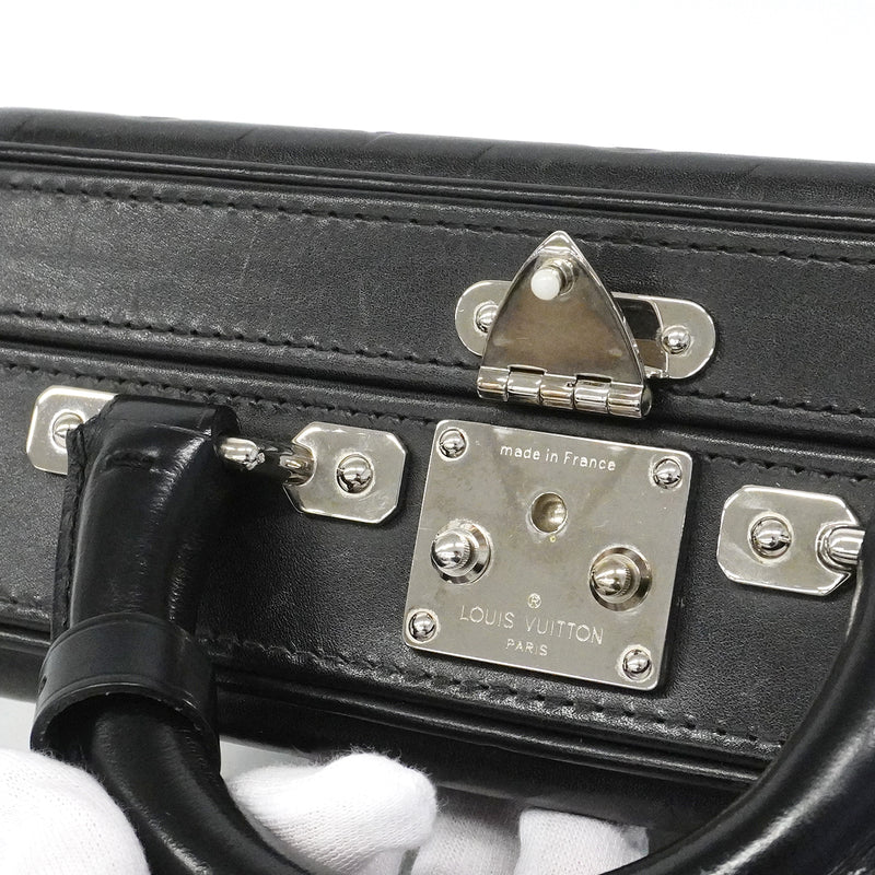 【6fd6256】ルイヴィトン ハンドバッグ モノグラム・グラセレザー ヴァリゼットPM M92235 ノワール【中古】メンズ レディース ユニセックス