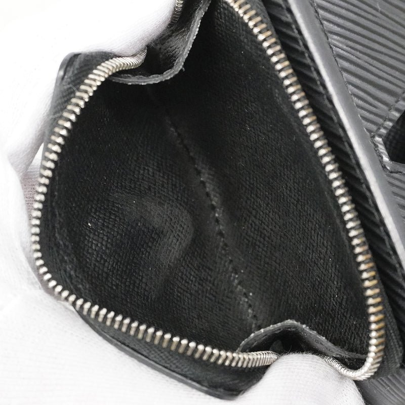 【6fd6259】ルイヴィトン 三つ折り財布 エピ ポルトフォイユツイストコンパクトXS M63322 ノワール【中古】レディース