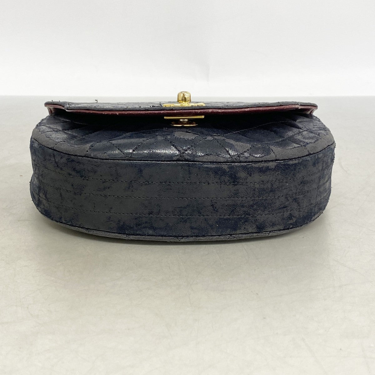 【6fd6262】シャネル ポシェット マトラッセ チェーンショルダー ラムスキン ブラック ゴールド金具【中古】レディース