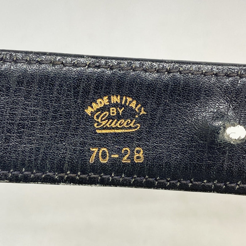【6fd6263】グッチ ベルト GGプラス ブラック ゴールド/シルバー金具【中古】レディース