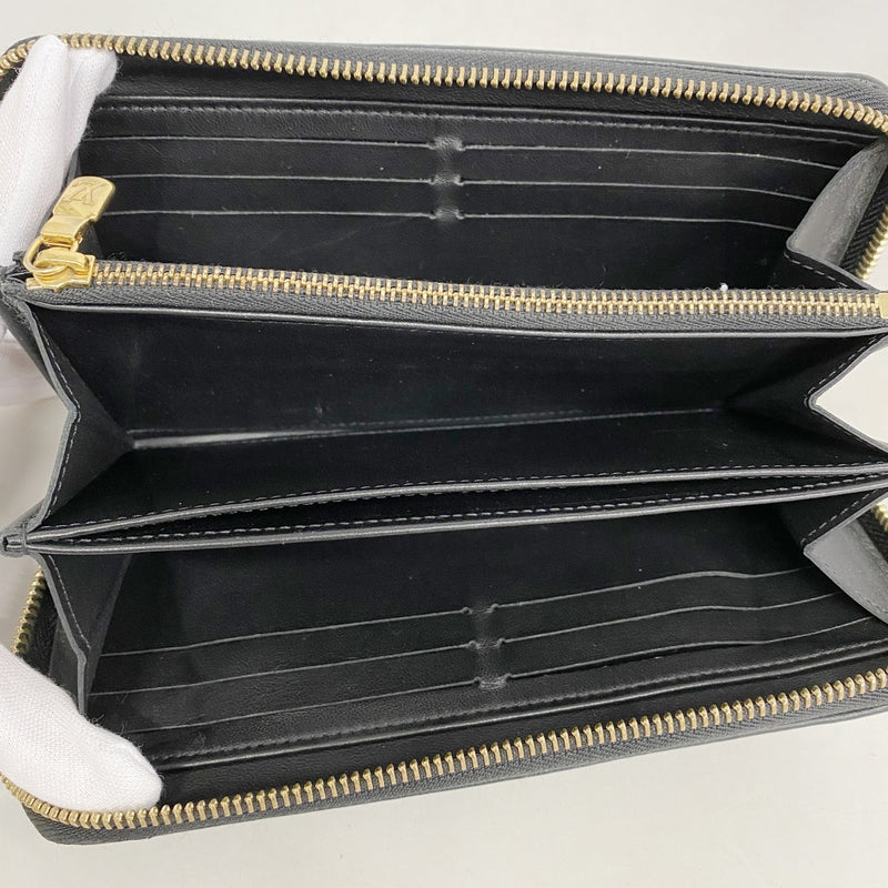 【6fd6269】ルイヴィトン 長財布 モノグラム・エンボス/クッサン ジッピーウォレット M81510 ノワール【中古】レディース