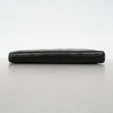 【6fd6277-k】シャネル 長財布 マトラッセ ラムスキン ブラック シルバー金具【中古】レディース