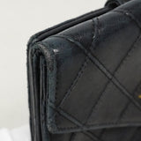 【6fd6279-k】シャネル 財布 ビコローレ ラムスキン ブラック ゴールド金具【中古】レディース