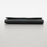 【6fd6280-k】シャネル カードケース キャビアスキン ブラック シルバー金具【中古】レディース