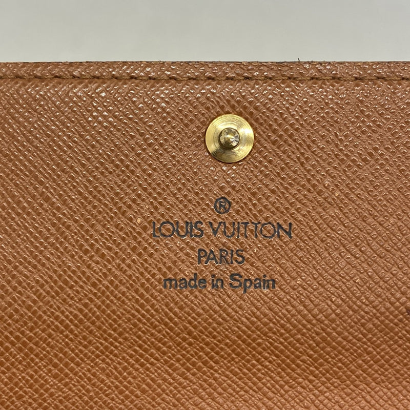 【6fd6290】ルイヴィトン 長財布 モノグラム ポシェットポルトモネクレディ M61725 ブラウン【中古】レディース