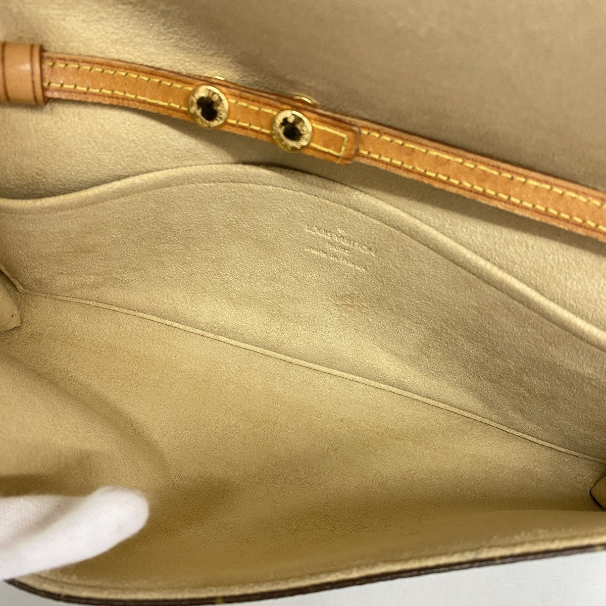 【6fd6295】ルイヴィトン ショルダーバッグ モノグラム ポシェットツインGM M51852 ブラウン【中古】レディース