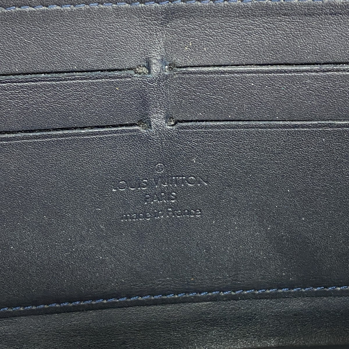 【6fd6297】ルイヴィトン 長財布 ヴェルニ ジッピーウォレット M91457 ブルーアンフィニ【中古】レディース