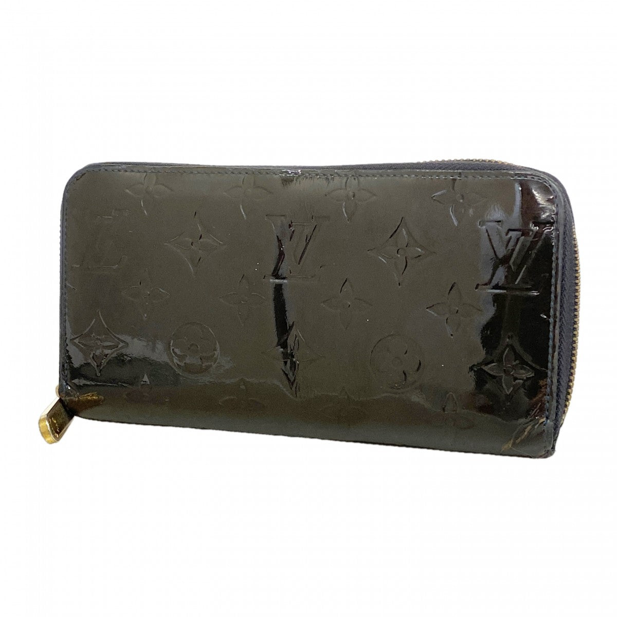 【6fd6297】ルイヴィトン 長財布 ヴェルニ ジッピーウォレット M91457 ブルーアンフィニ【中古】レディース