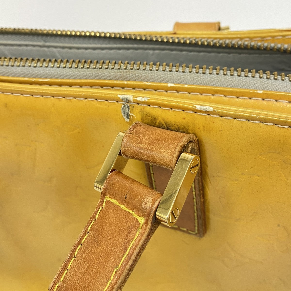 【6fe6318】ルイヴィトン トートバッグ ヴェルニ コロンバス M91028 グリ【中古】レディース