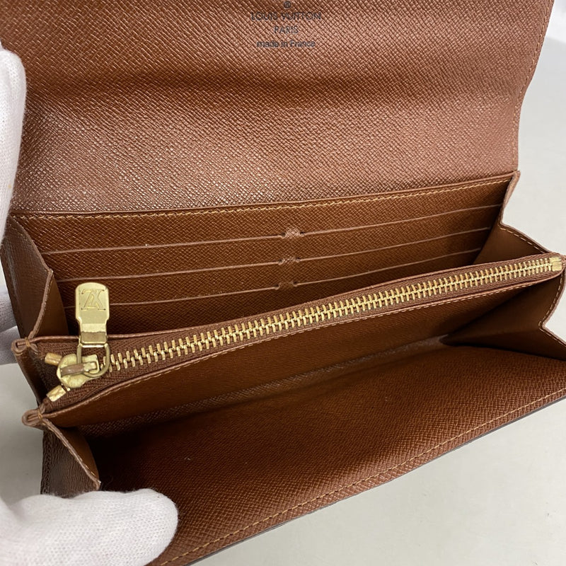 【6fe6337】ルイヴィトン 長財布 モノグラム ポルトフォイユサラ M61734 ブラウン【中古】レディース