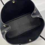 【6fe6345】エルメス トートバッグ ガーデンパーティTPM キャンバス ブラック シルバー金具 T刻印【中古】レディース