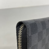【6fe6347】ルイヴィトン 長財布 ダミエ・グラフィット ジッピーウォレットヴェルティカル N63095 ブラック グレー 旧型【中古】メンズ