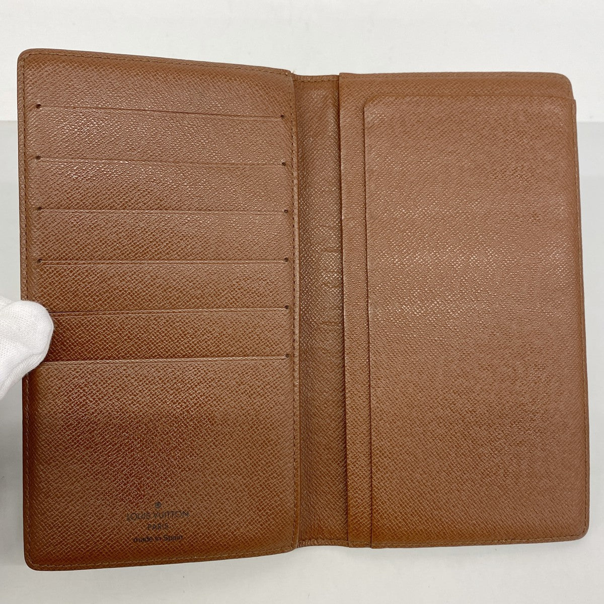 【6fe6348】ルイヴィトン 長札入れ モノグラム ポルトシェキエカルトクレディ M62225 ブラウン【中古】メンズ