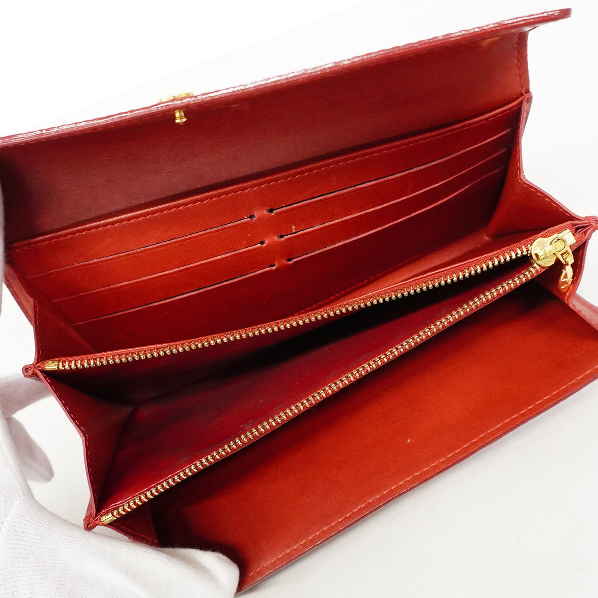 【6fe6356】ルイヴィトン 長財布 ヴェルニ ポルトフォイユサラ M93530 ポムダムール【中古】レディース