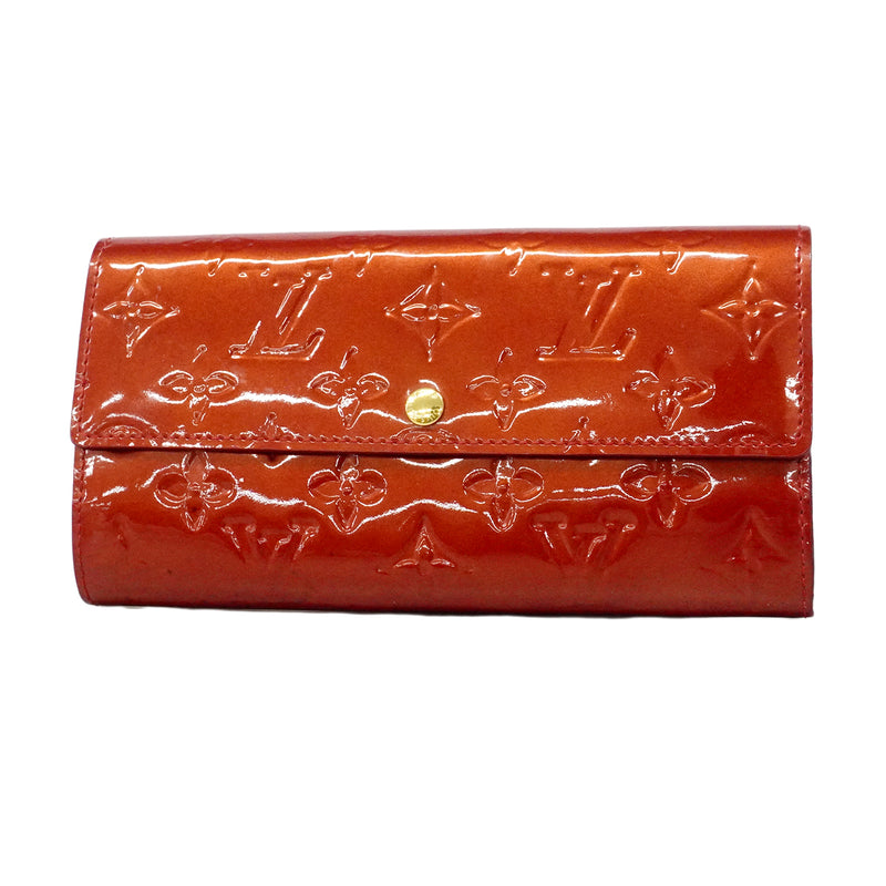 【6fe6356】ルイヴィトン 長財布 ヴェルニ ポルトフォイユサラ M93530 ポムダムール【中古】レディース