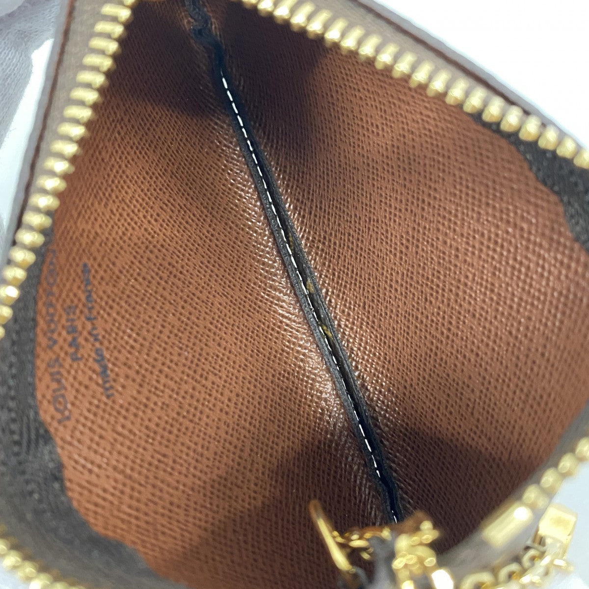 【6fe6372】ルイヴィトン コインケース モノグラム ポシェットクレ M62650 ブラウン【中古】メンズ レディース ユニセックス