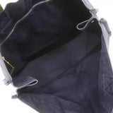 【6fe6411】エルメス トートバッグ フールトゥMM キャンバス ネイビー シルバー金具【中古】レディース