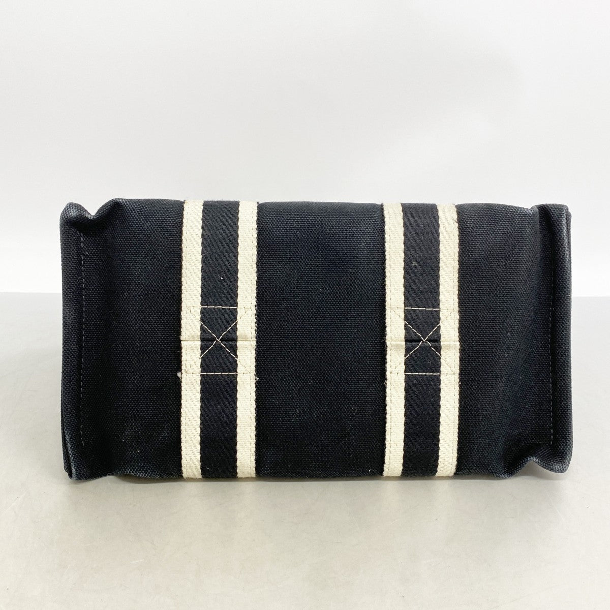 【6fe6420】エルメス トートバッグ ボラボラPM キャンバス ブラック シルバー金具【中古】レディース