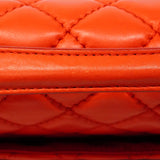 【6fe6430】シャネル ハンドバッグ マトラッセ チェーンショルダー ラムスキン レッド シルバー金具 2wayバッグ【中古】レディース