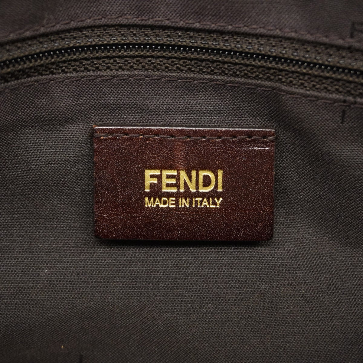 【6fe6440】フェンディ ハンドバッグ ズッカ キャンバス ブラウン シャンパンゴールド金具【中古】レディース