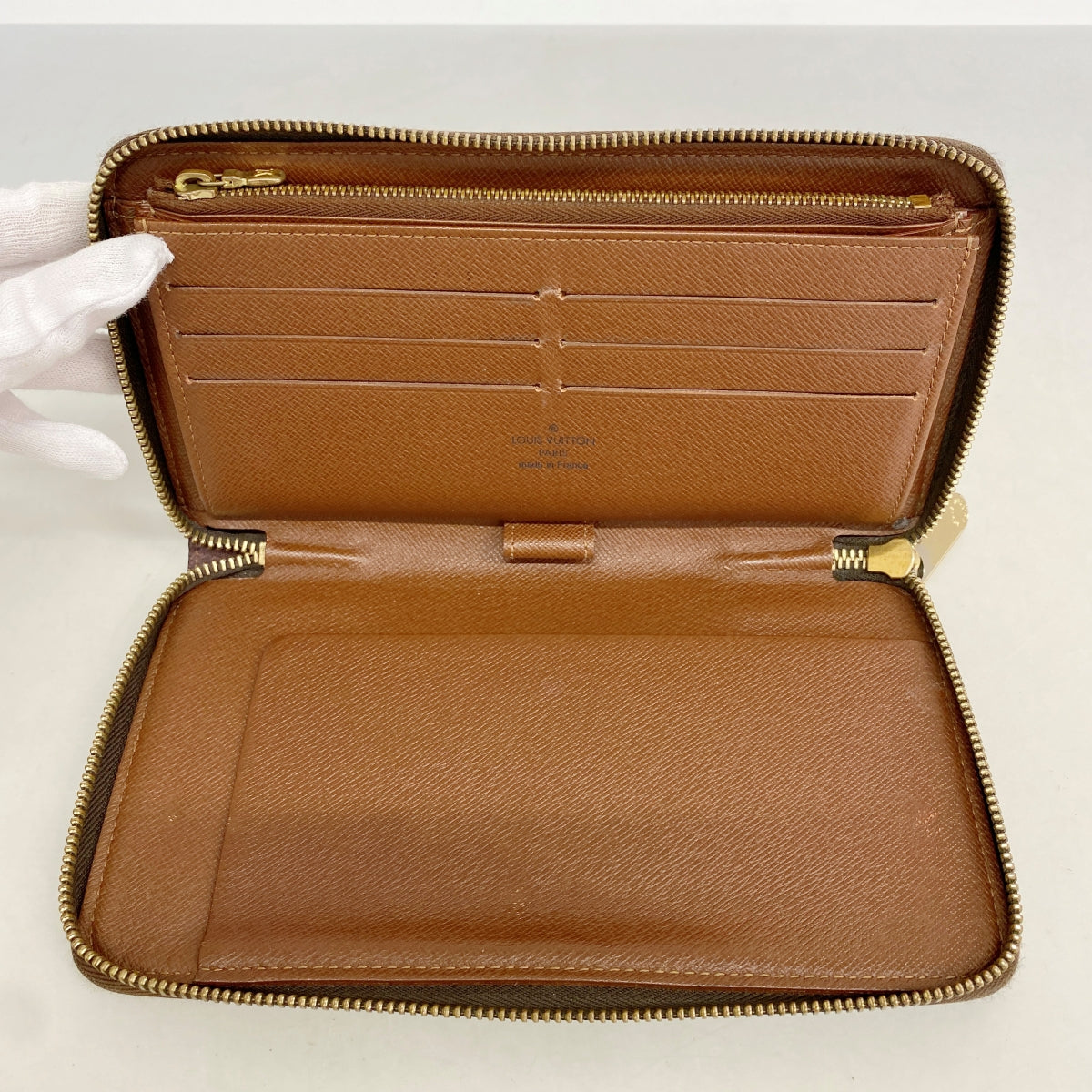 【6fe6451】ルイヴィトン 長財布 モノグラム ジッピーオーガナイザー M60002 ブラウン【中古】メンズ