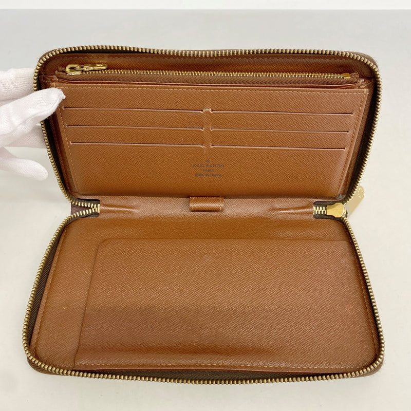 【6fe6451】ルイヴィトン 長財布 モノグラム ジッピーオーガナイザー M60002 ブラウン【中古】メンズ
