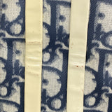 【6fe6458】クリスチャンディオール ハンドバッグ トロッター PVC ネイビー ホワイト シルバー金具【中古】レディース