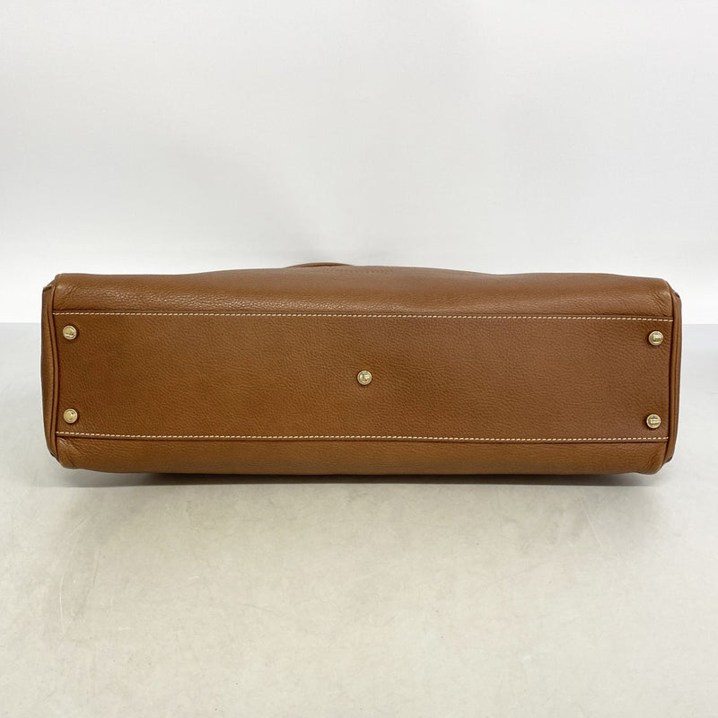 【6fe6468】カルティエ ハンドバッグ マルチェロ レザー ブラウン ゴールド金具【中古】レディース