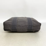 【6fe6489】エルメス トートバッグ エールラインカバス キャンバス グレー シルバー金具【中古】メンズ レディース ユニセックス