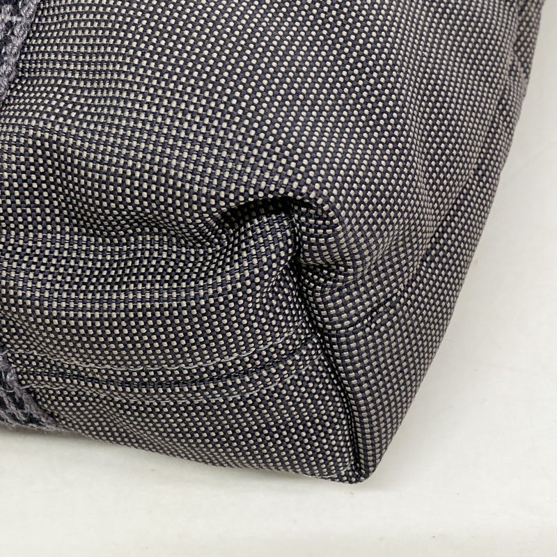 【6fe6489】エルメス トートバッグ エールラインカバス キャンバス グレー シルバー金具【中古】メンズ レディース ユニセックス