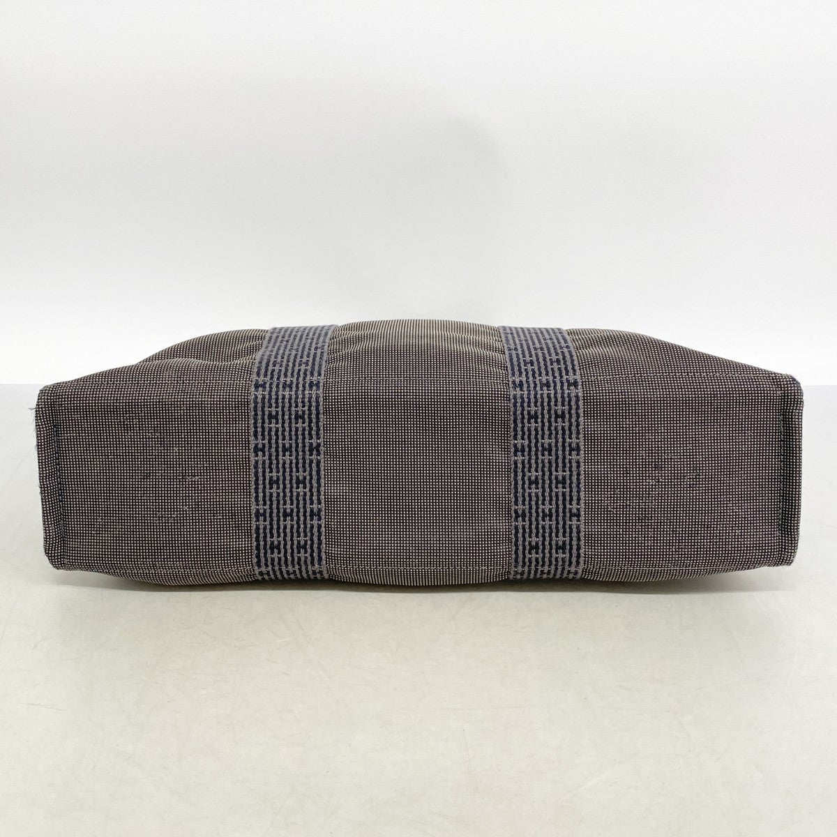 【6fe6490】エルメス トートバッグ エールラインMM キャンバス グレー シルバー金具【中古】メンズ レディース ユニセックス