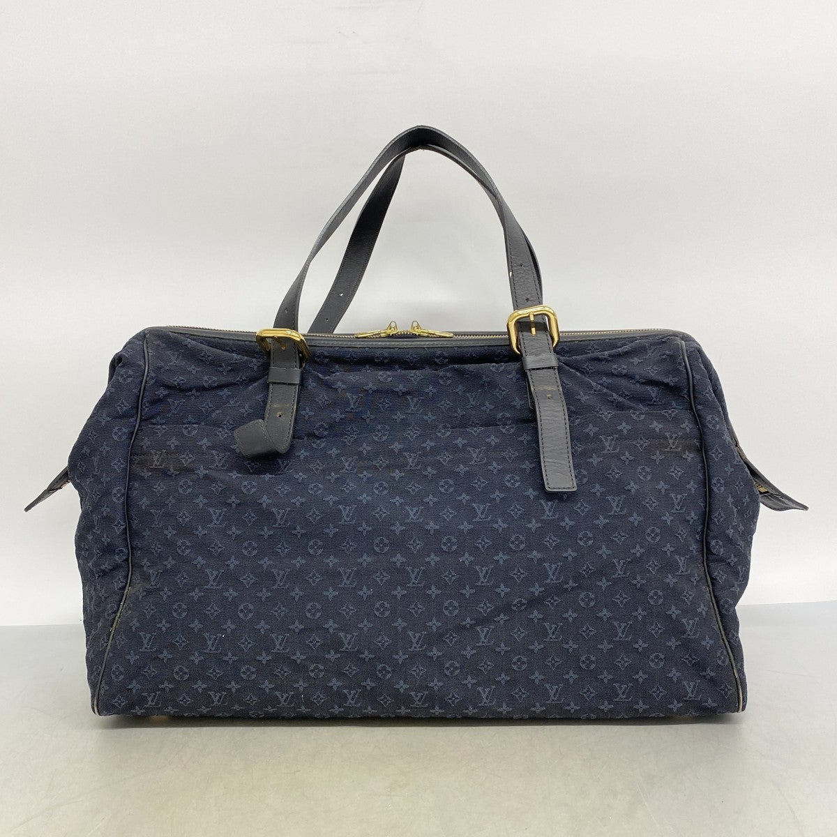 【6fe6495】ルイヴィトン ボストンバッグ モノグラム・ミニ ルイーズ M42321 TSTブルー【中古】メンズ レディース ユニセックス