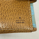 【6fe6502】グッチ 財布 GGキャンバス 115094 キャンバス ライトブルー シルバー金具【中古】レディース
