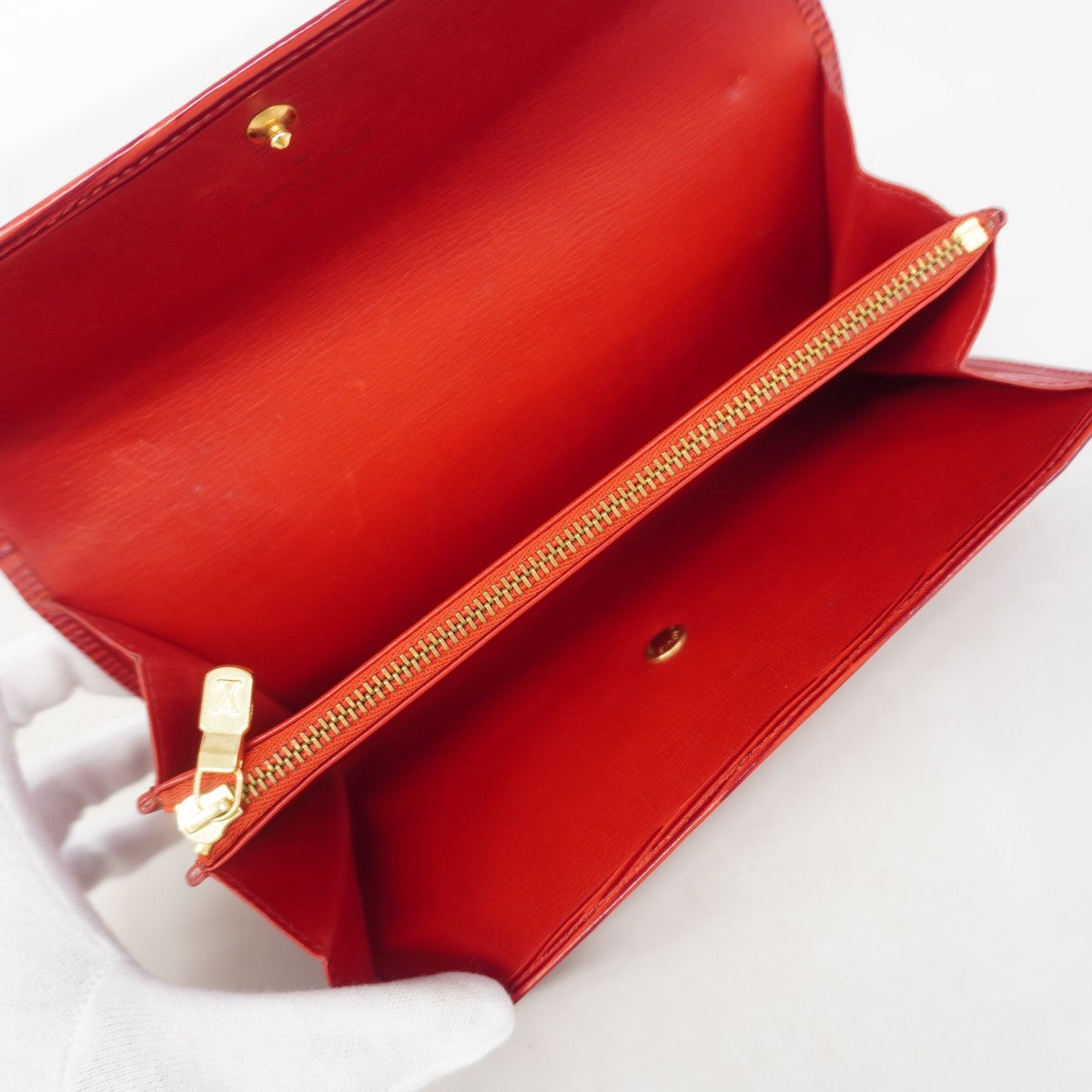 【6fe6510】ルイヴィトン 長財布 エピ ポシェットポルトモネクレディ M63577 カスティリアンレッド【中古】レディース
