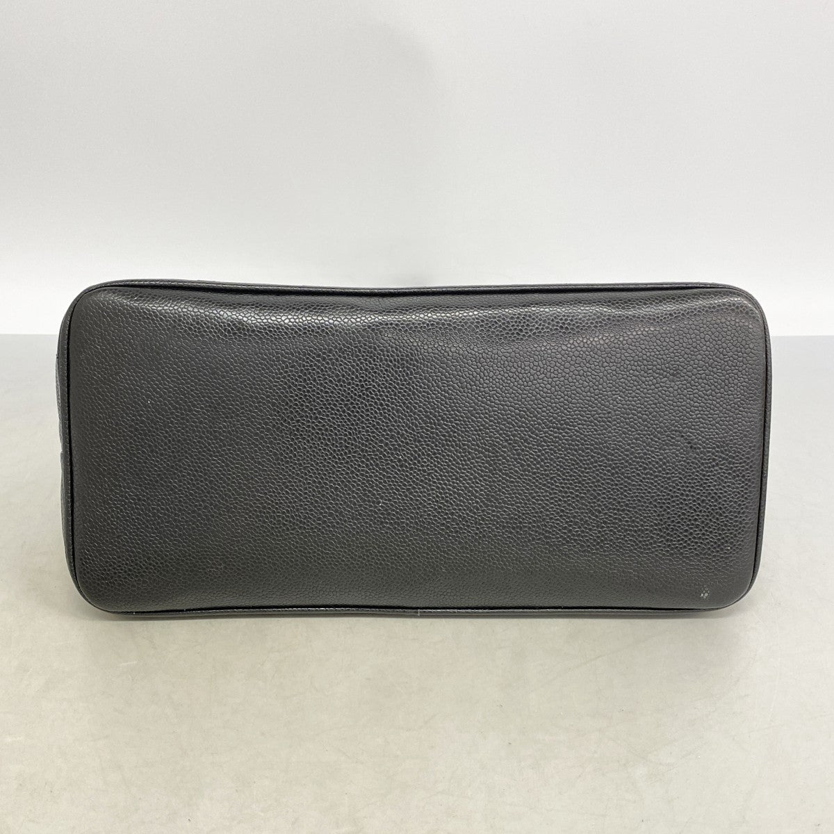 【6fe6532】シャネル トートバッグ 復刻トート キャビアスキン ブラック シルバー金具【中古】レディース