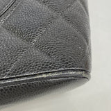 【6fe6532】シャネル トートバッグ 復刻トート キャビアスキン ブラック シルバー金具【中古】レディース