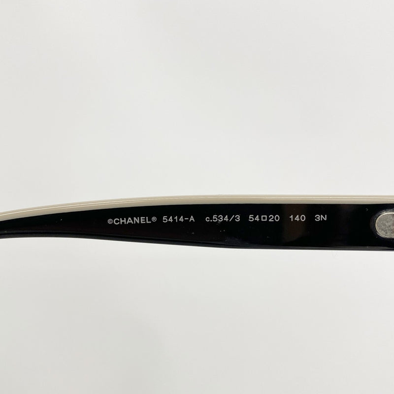 【6fe6533】シャネル サングラス 5414-A プラスチック ブラック シルバー金具【中古】レディース