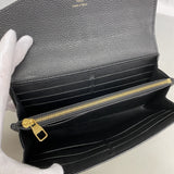【6fe6535】ルイヴィトン 長財布 モノグラム・アンプラント バイカラー ポルトフォイユサラ M80496 ブラック ベージュ【中古】レディース