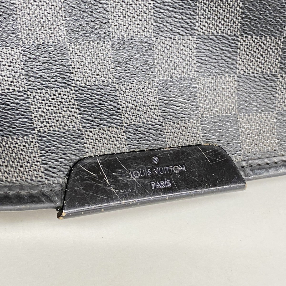【6fe6543】ルイヴィトン ショルダーバッグ ダミエ・グラフィット ダニエルMM N58029 ブラック グレー【中古】メンズ