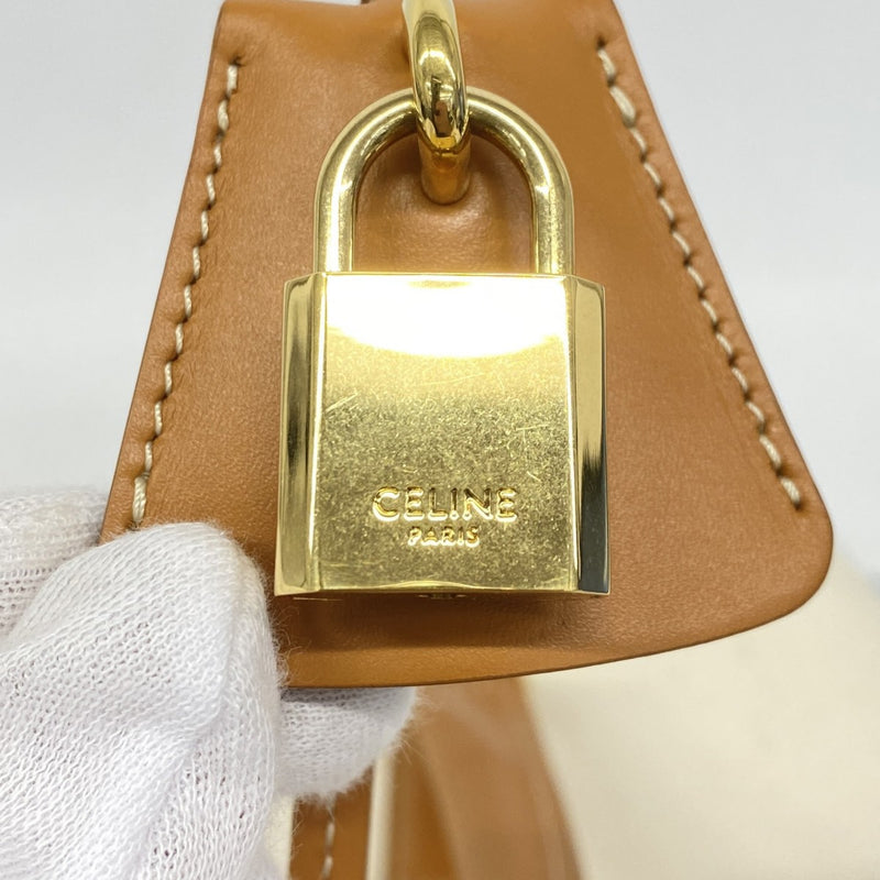 【6fe6558】セリーヌ トートバッグ ホリゾンタルカバ キャンバス ベージュ ゴールド金具【中古】レディース