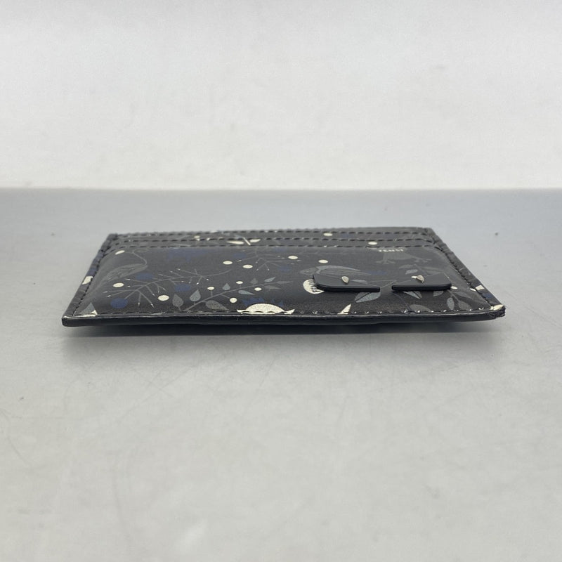 【6fe6562】フェンディ カードケース モンスター レザー ブラック シルバー金具【中古】メンズ レディース ユニセックス