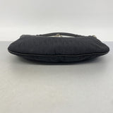 【6fe6564】クリスチャンディオール ショルダーバッグ トロッター ナイロン ブラック シルバー金具【中古】レディース