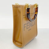 【6fe6565】フェンディ ハンドバッグ レザー ブラウン ゴールド金具 2wayバッグ【中古】レディース