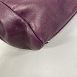 【6fe6578-h】シャネル ショルダーバッグ チェーンショルダー ラムスキン パープル シルバー金具【中古】レディース
