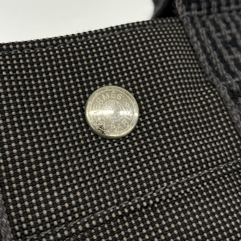 【6fe6583】エルメス ハンドバッグ エールラインPM キャンバス グレー シルバー金具【中古】レディース