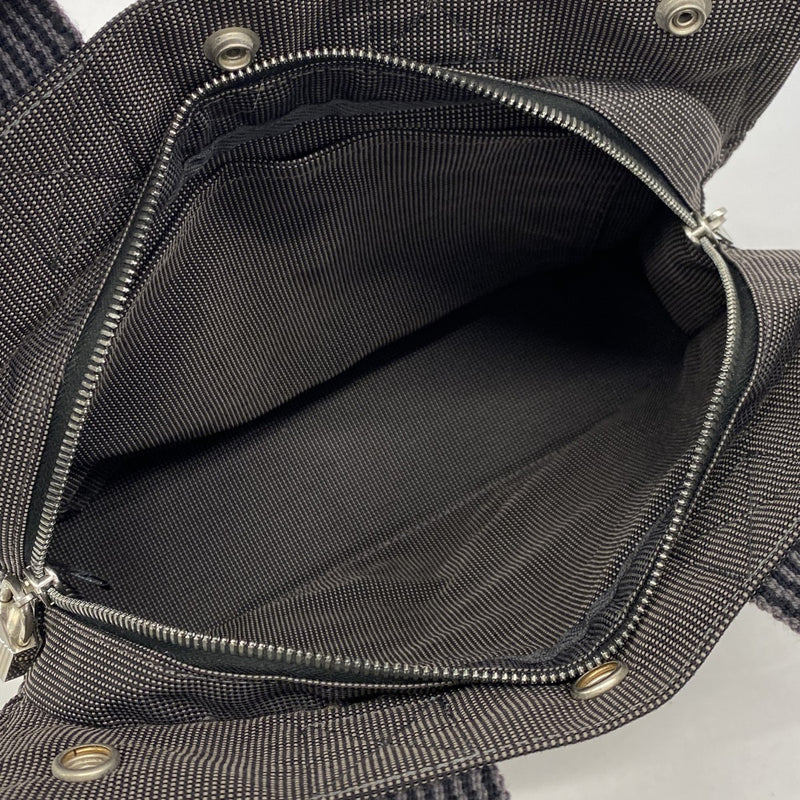 【6fe6583】エルメス ハンドバッグ エールラインPM キャンバス グレー シルバー金具【中古】レディース