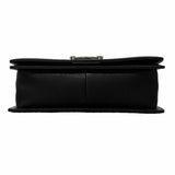 【6fe6586】シャネル ショルダーバッグ ボーイシャネル チェーンショルダー キャビアスキン ブラック シルバー金具【中古】レディース