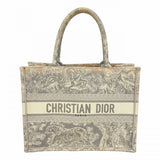 【6fe6600】クリスチャンディオール トートバッグ ブックトート キャンバス グレー【中古】レディース