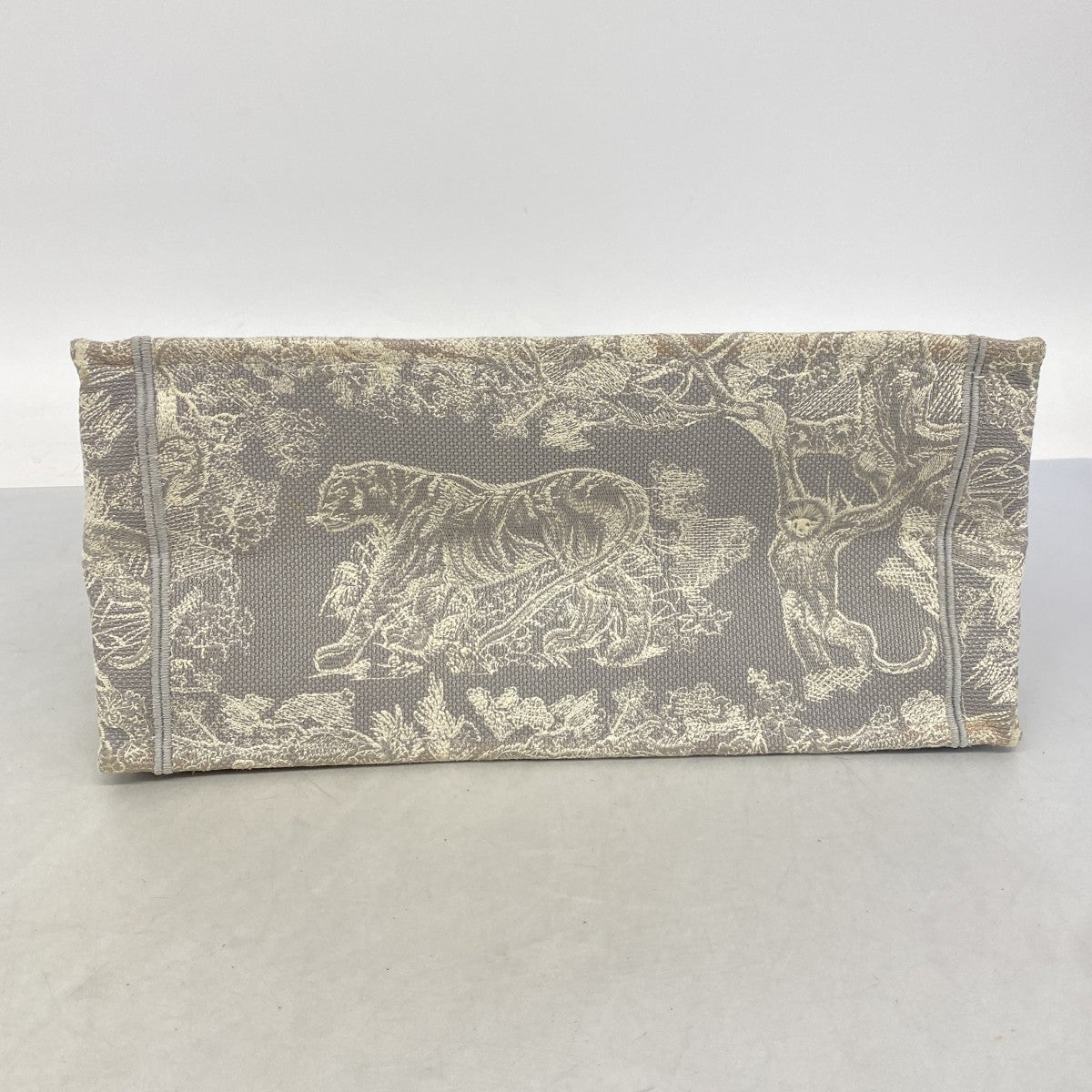 【6fe6600】クリスチャンディオール トートバッグ ブックトート キャンバス グレー【中古】レディース